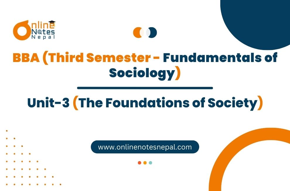 Unit 3: The Foundations of Society - Fundamentals of Sociology | Third Semester Photo